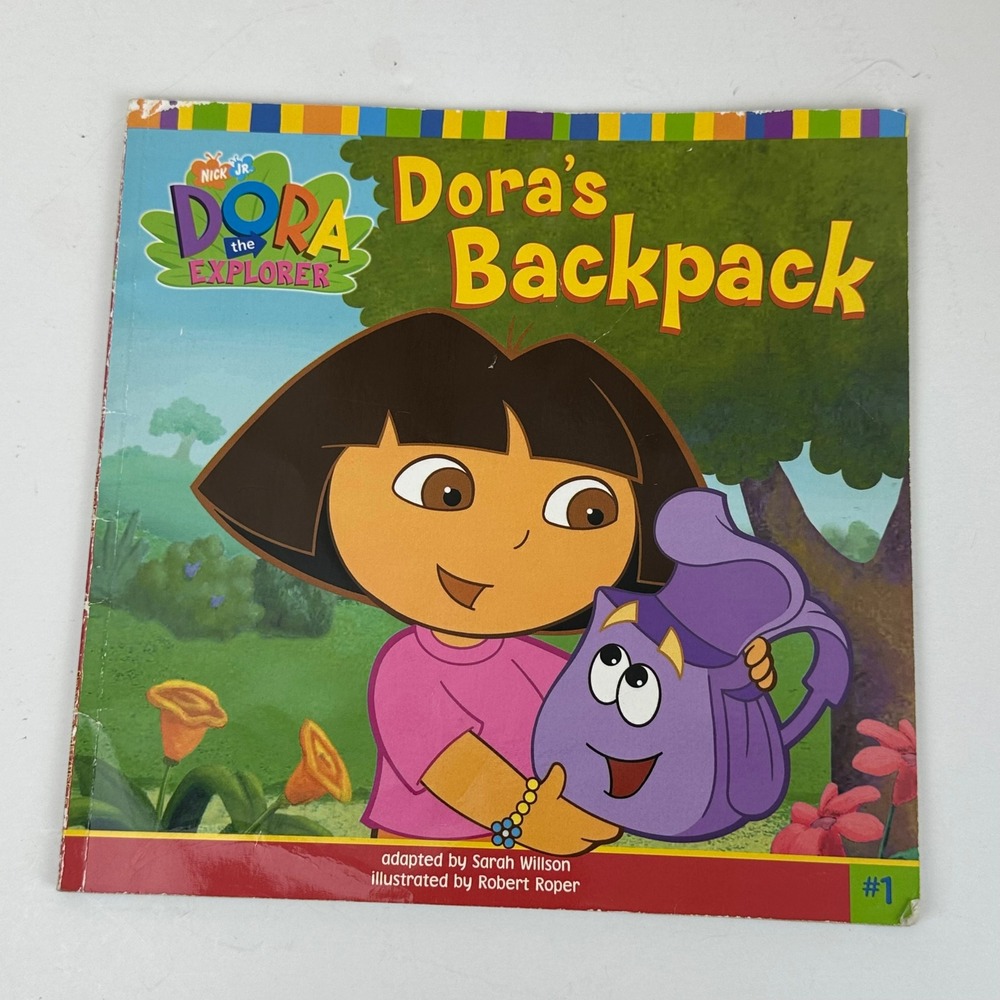 Dora the Explorer Dora's Backpack Paperback Children's Book Nick Jr 2002 Retro
